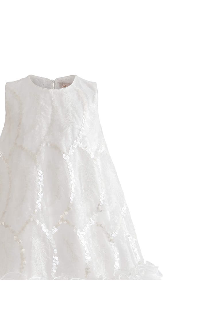 Quora Ruffle Sequin Dress, Alternate, color, White