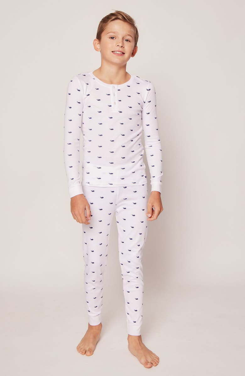 Petite Plume Kids' Print Fitted Two-Piece Pima Cotton Pajamas, Alternate, color, 