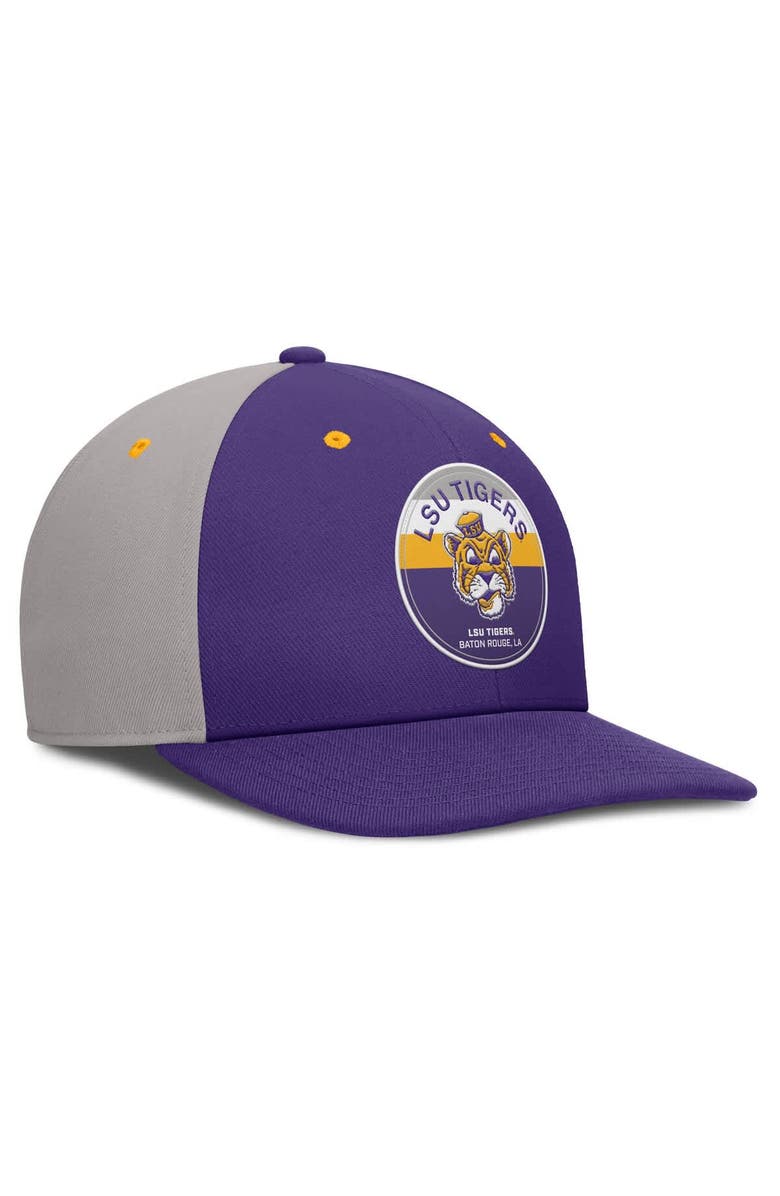 Nike Men's Nike Purple/Gray LSU Tigers Prep Pro Performance Snapback Hat, Alternate, color, Purple