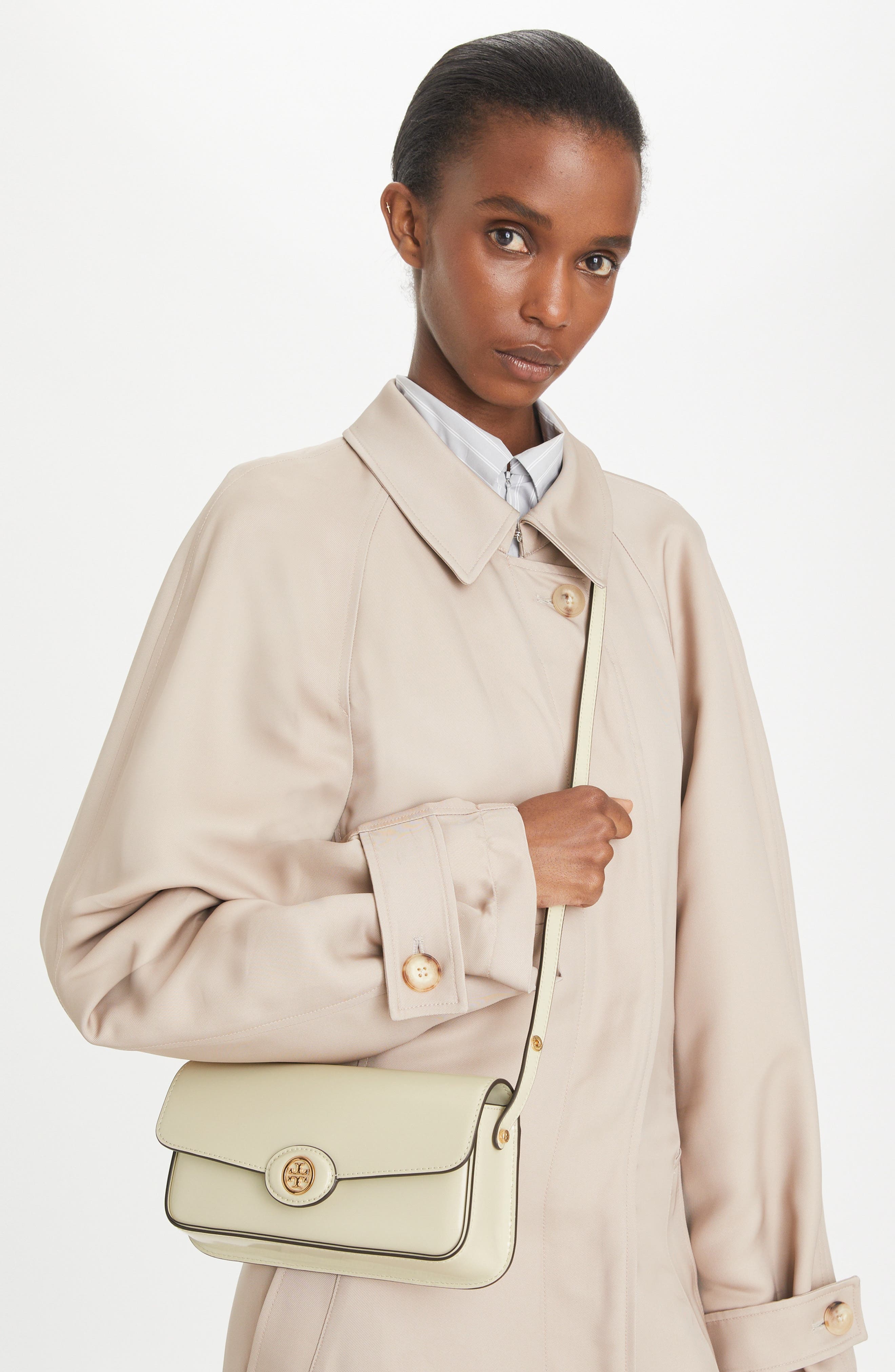 Robinson Spazzolato Leather Shoulder Bag, Alternate, color, SHEA BUTTER