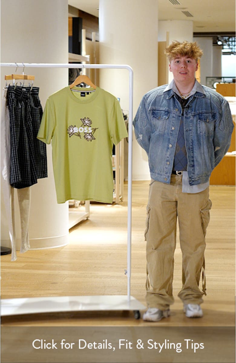 Thompson Floral Logo Cotton Graphic T-Shirt, sales video thumbnail