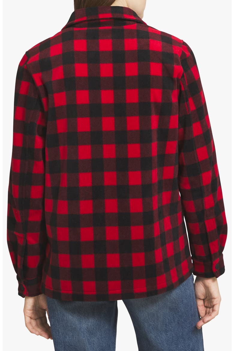 Polar Fleece Shirt Jacket, Alternate, color, RED