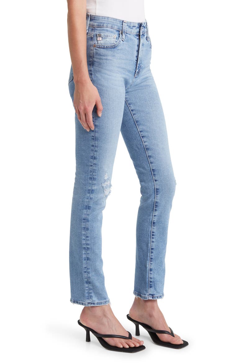 Mari Mid Rise Slim Straight Leg Jeans, Alternate, color, 20 YEARS LIBERTY