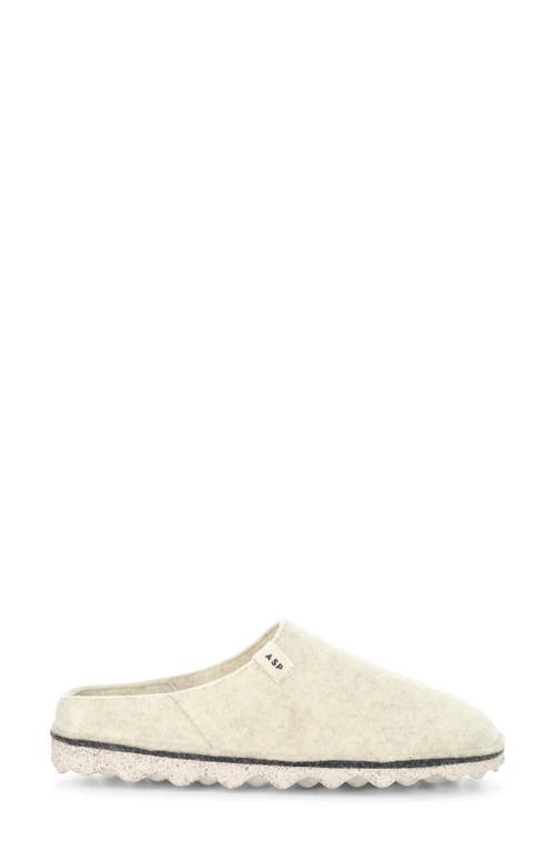 Fly London Natura Wool Felt Mule In White