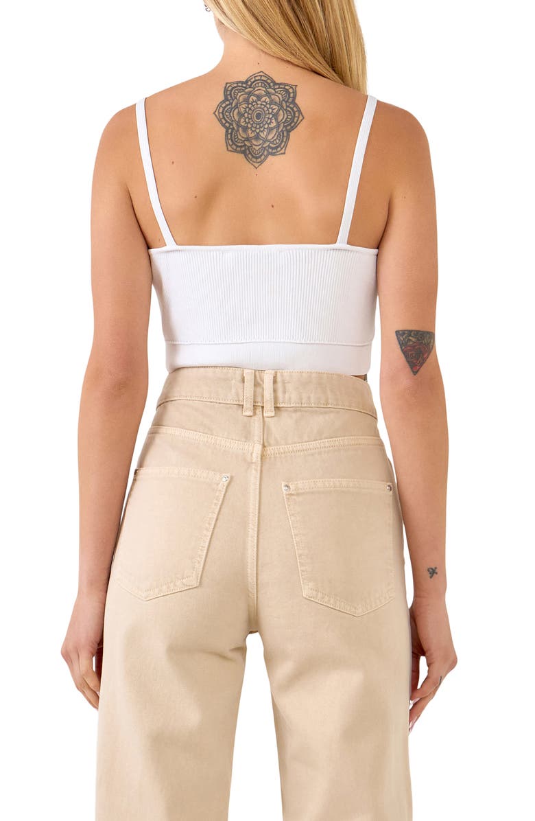 Endless Rose Knit Bralette Top, Alternate, color, White