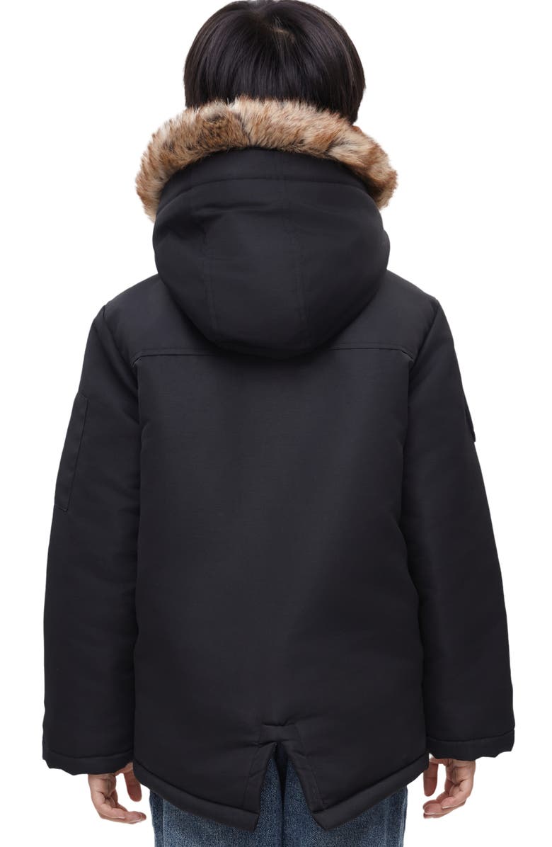 Rokka&Rolla Kids' Parka Jacket with Insulated Hood, Alternate, color, Black
