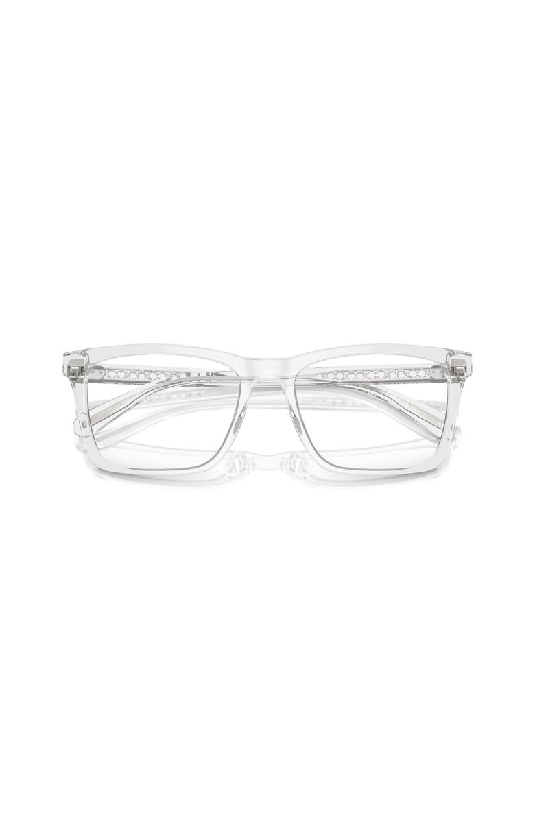 COACH 57mm Square optical glasses, Alternate, color, Transparent