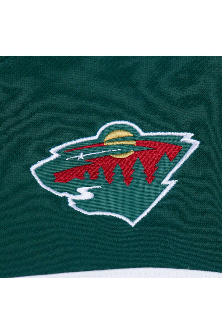 Men's Mitchell & Ness Cream/Green Minnesota Wild Head Coach Pullover Hoodie, Alternate, color, Cream