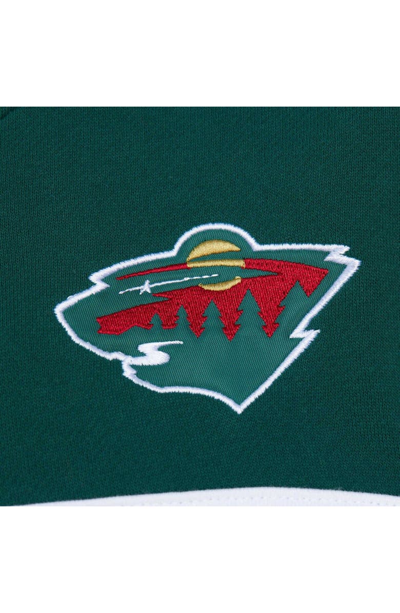Mitchell & Ness Men's Mitchell & Ness Cream/Green Minnesota Wild Head Coach Pullover Hoodie, Alternate, color, Cream
