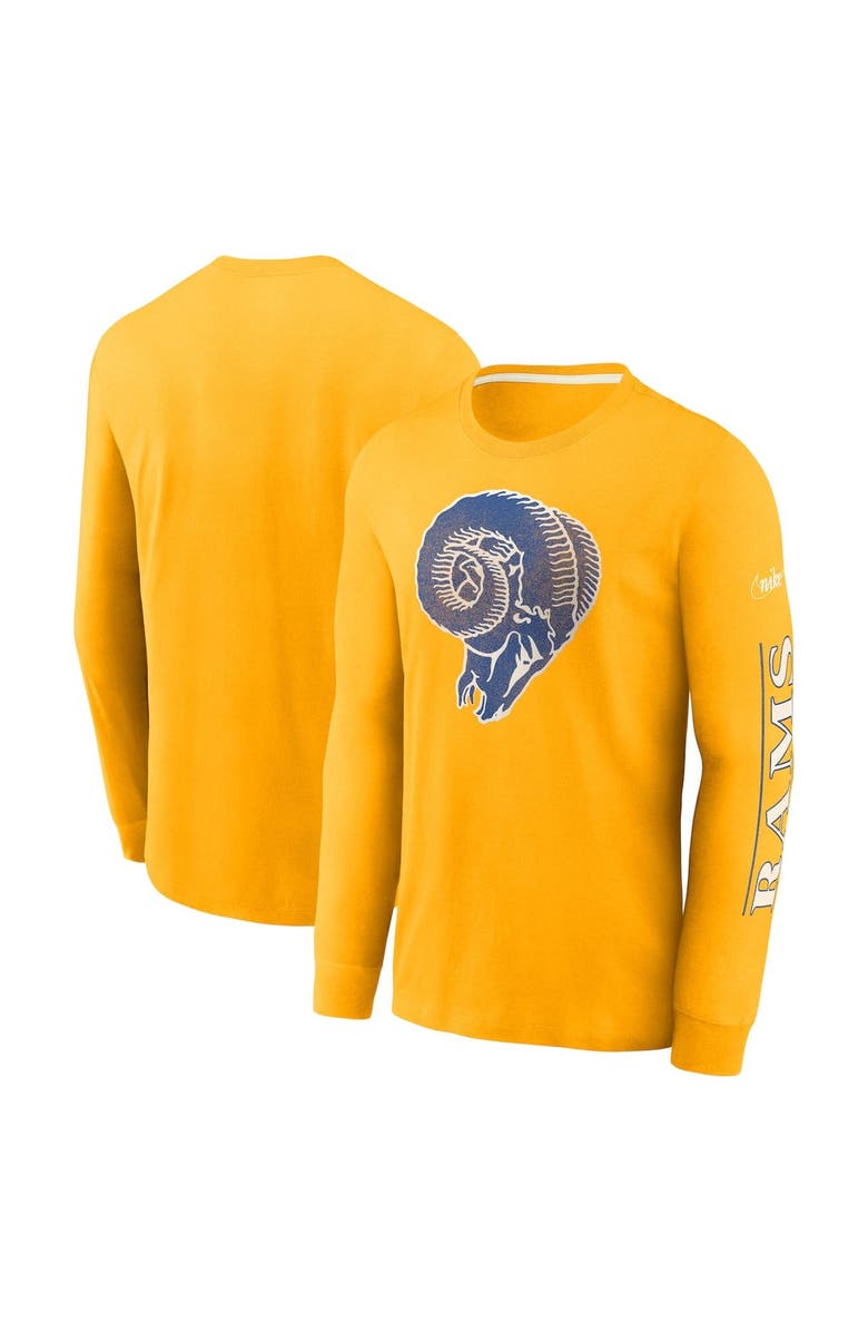 Nike Men's Nike Gold Los Angeles Rams Fashion Tri-Blend Long Sleeve T-Shirt, Main, color, Gold