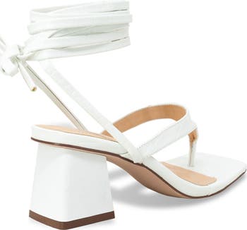 Ankle Wrap Block Heel Sandal