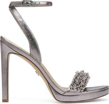 Jade Rhinestone Ankle Strap Sandal