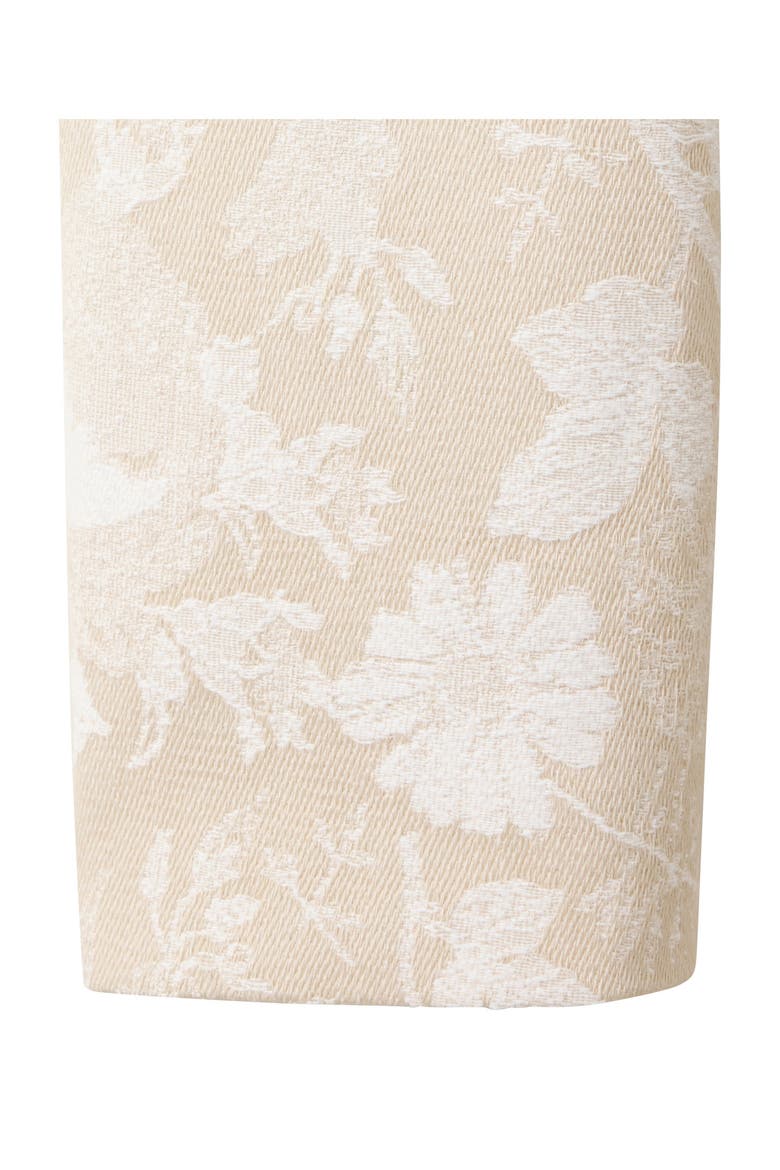 Soutache Detail Floral Jacquard Cotton Blend Jacket, Alternate, color, ECRU