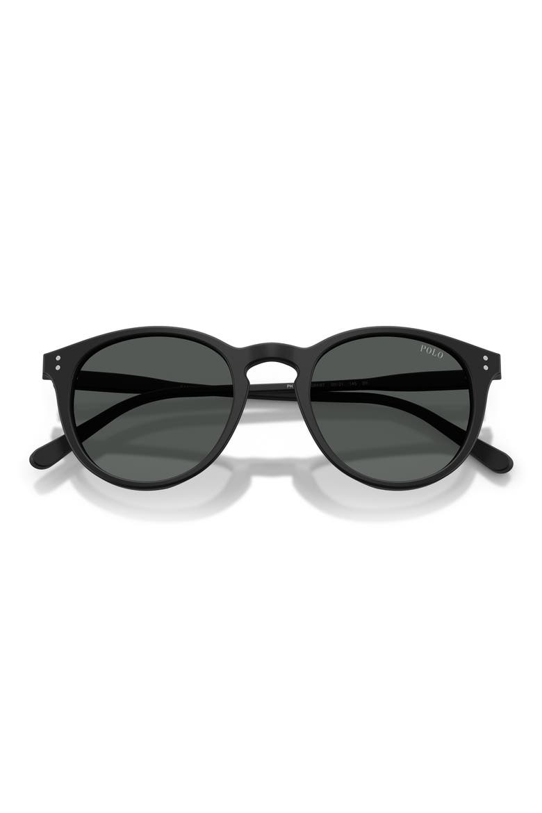 50mm Phantos Sunglasses, Alternate, color, MATTE BLACK / GREY