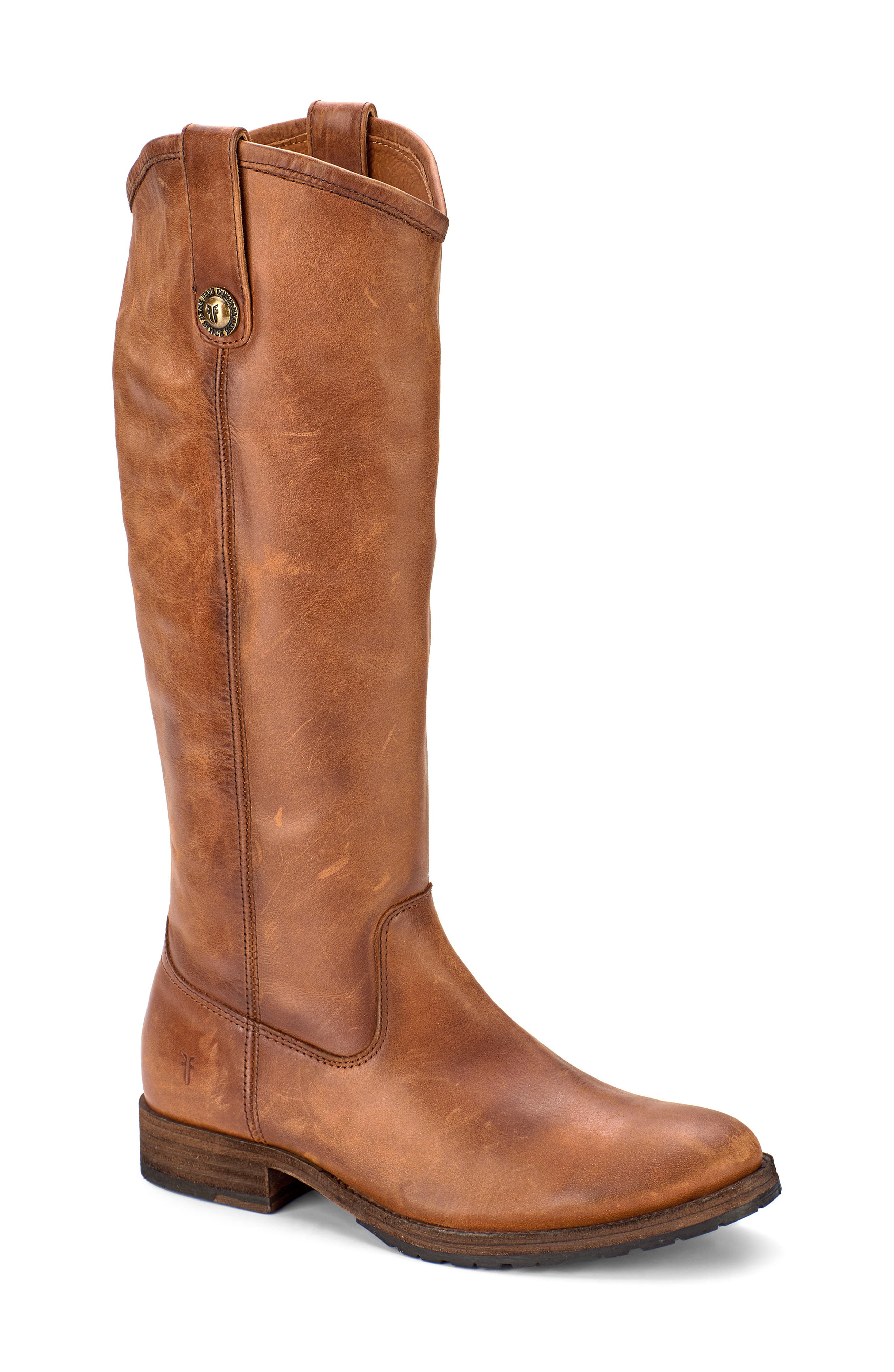 Frye Melissa Button Lug Riding Boot, Main, color, 