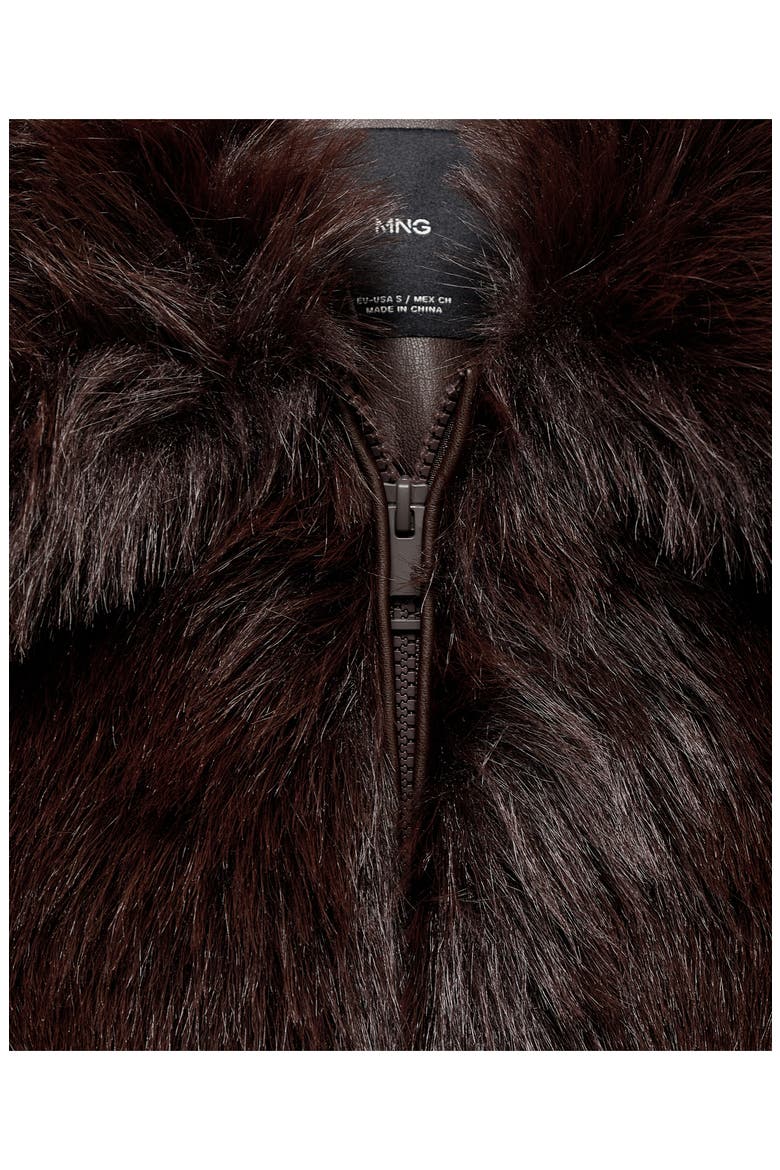 Venice Faux Fur Jacket, Alternate, color, BROWN
