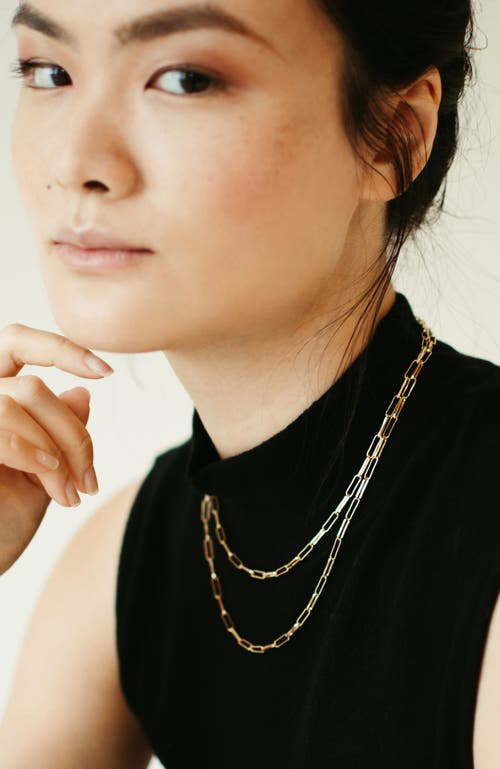 Gwen Beloti Layla Link Chain Necklace In Gold