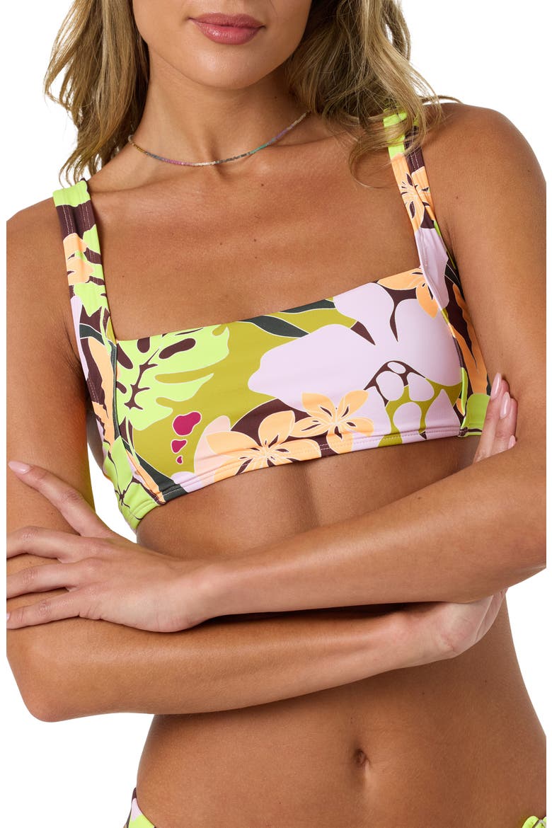 Leah Tropical Geo Westwater Bikini Top, Alternate, color, YELLOW MULTI COLORED