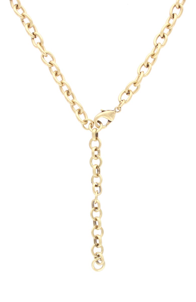 OLIVIA WELLES Deisy Horizon Necklace, Alternate, color, Burnished Gold / Coral