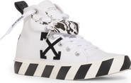 Off-White Canvas Mid Top Sneaker