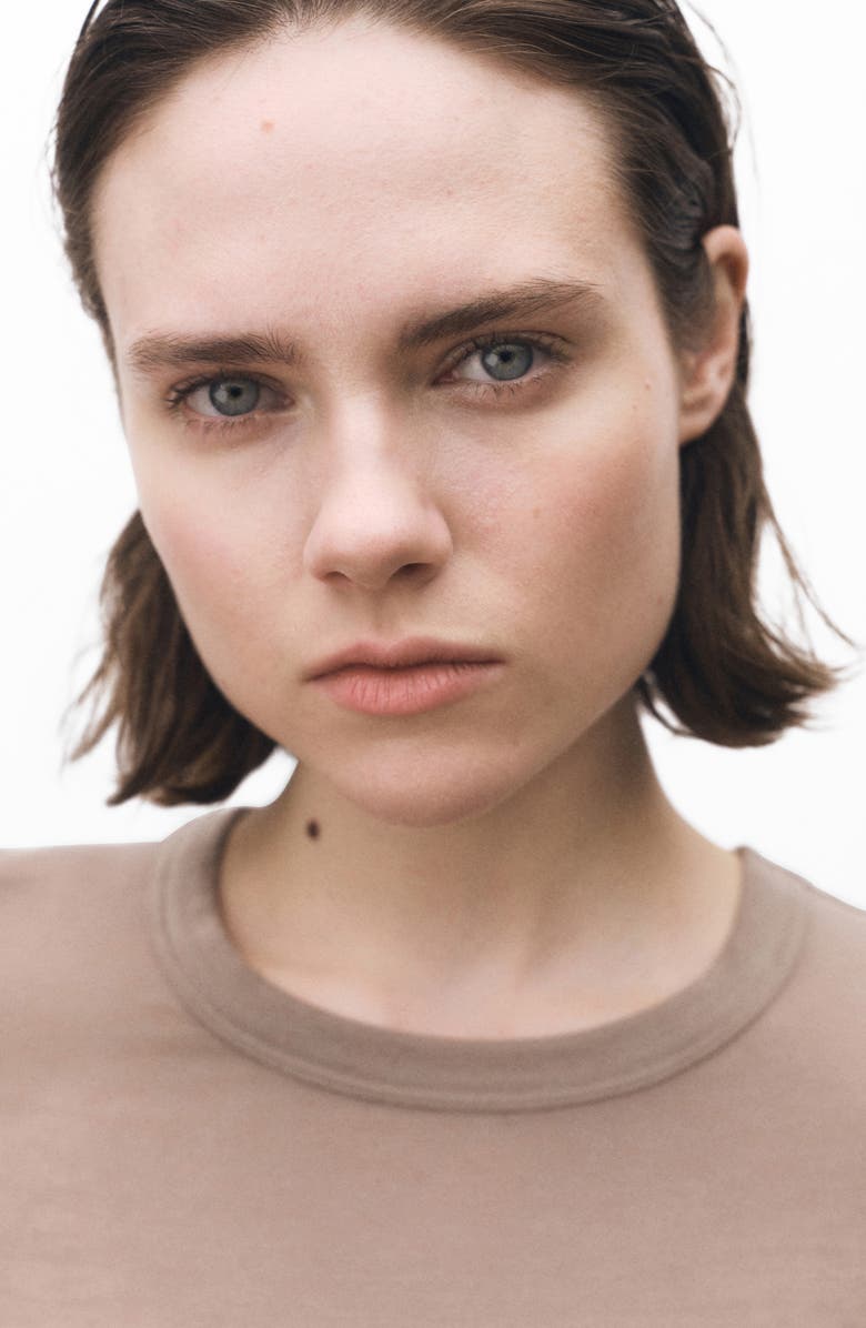 MANGO Lightweight Long Sleeve Top, Alternate, color, Light/ Pastel Brown