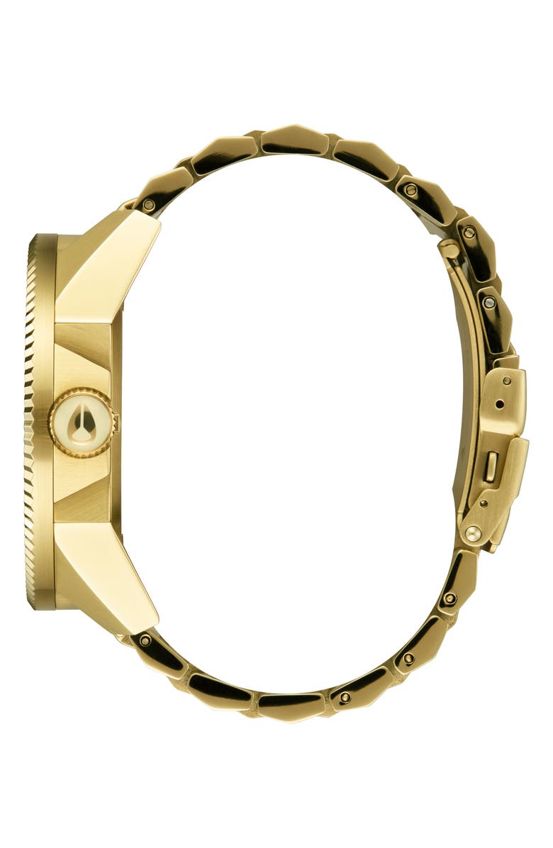 Nixon Corporal Bracelet Watch, 48mm, Alternate, color, Gold / Turquoise / Gold