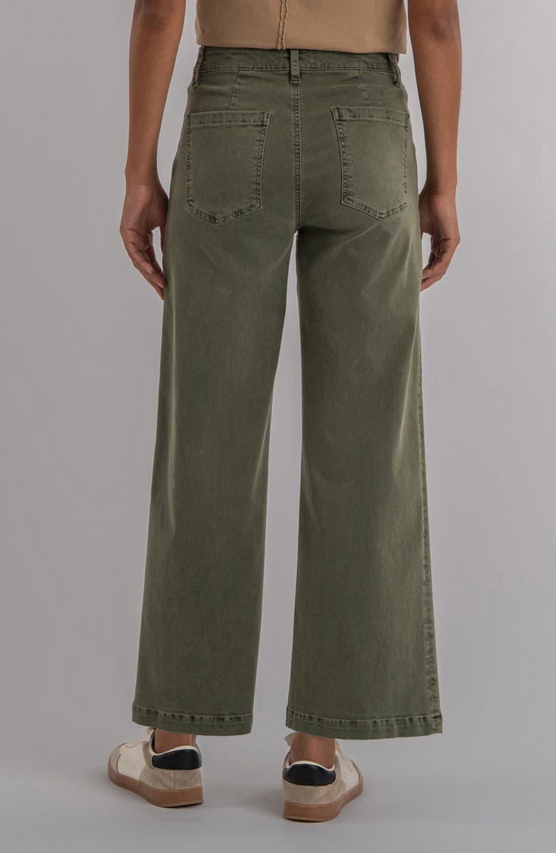 KUT from the Kloth Meg Zip Pocket High Waist Ankle Wide Leg Jeans, Alternate, color, Seaweed