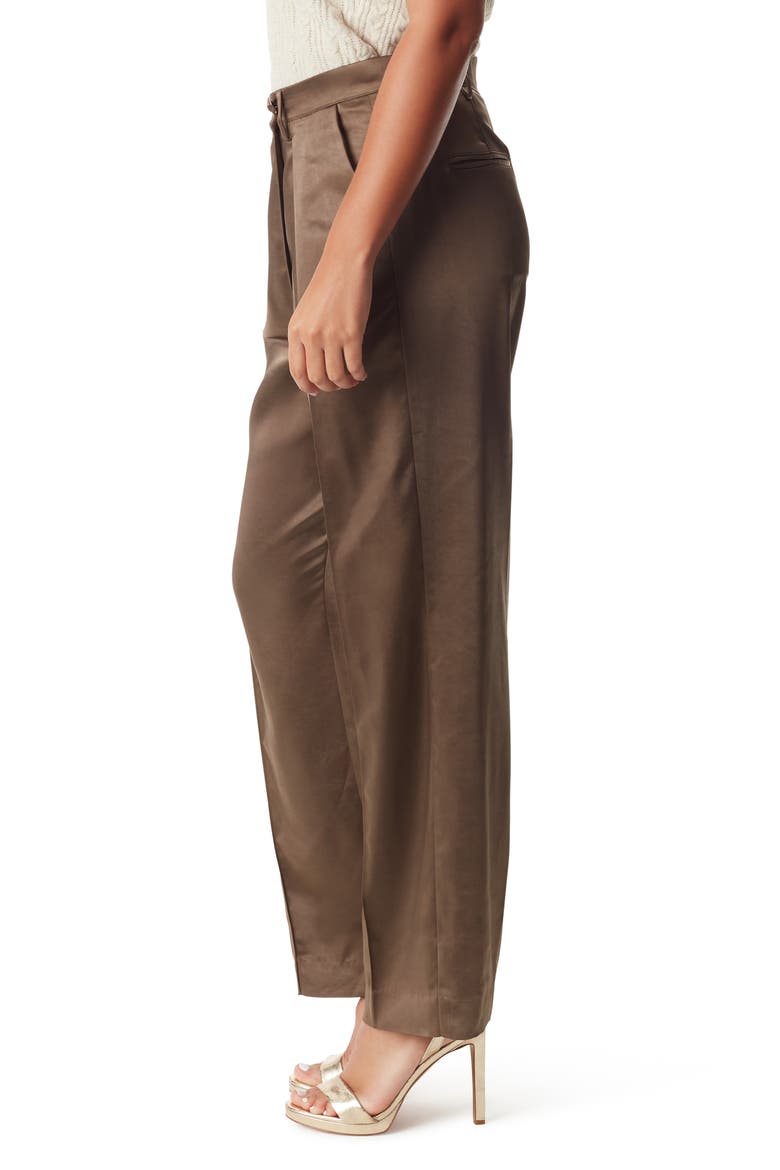 Devyn Crossover Satin Pants, Alternate, color, CHOCOLATE CHIP