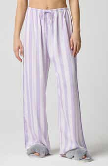 Drawstring Waist Satin Pajama Pants