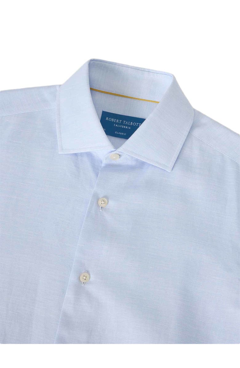 Robert Talbott Reynolds Cotton Linen Blend Shirt in Contemporary fit, Alternate, color, Blue