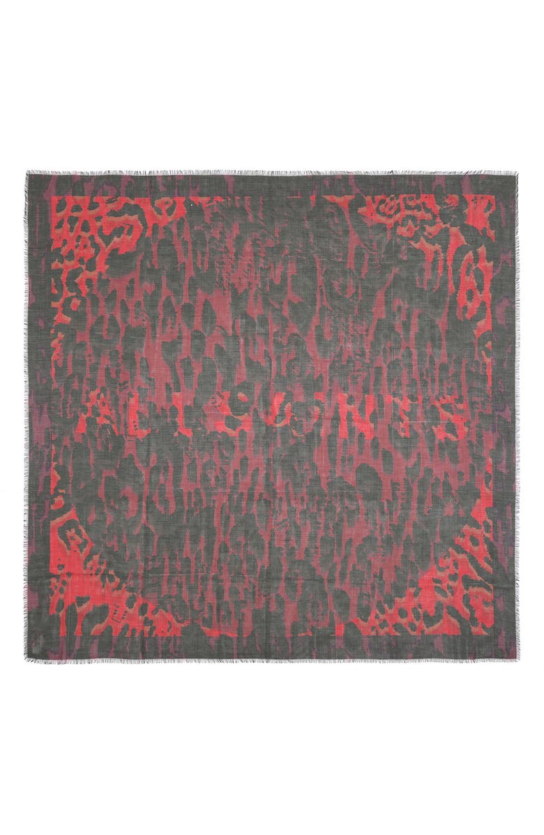 AllSaints Teresa Siren Silk Square Scarf, Alternate, color, 