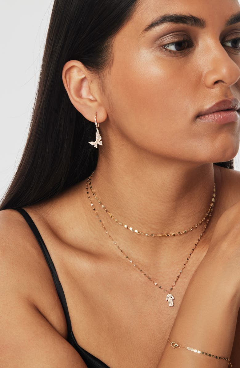 LANA Diamond Hamsa Pendant Necklace, Alternate, color,