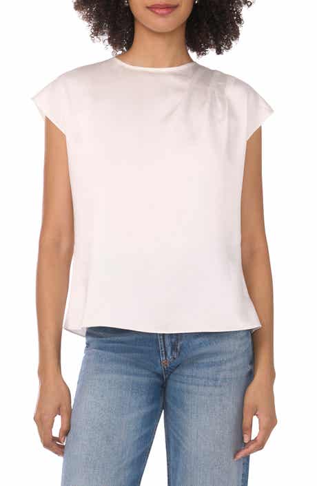 Parker Draped Cap Sleeve Top