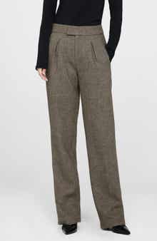 Brice Herringbone Wool Blend Trousers