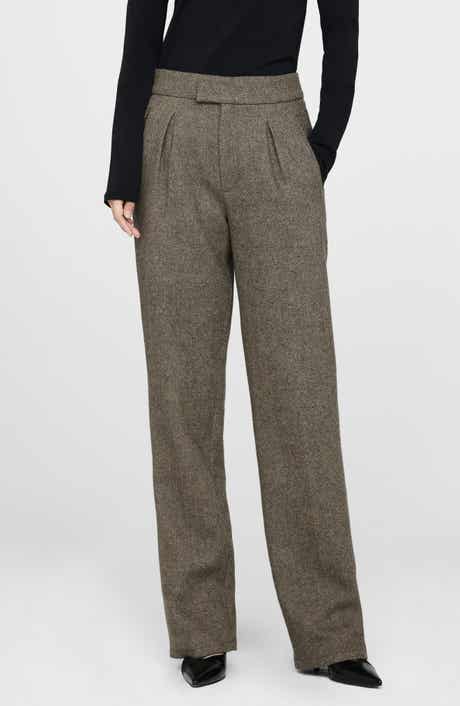 Brice Herringbone Wool Blend Trousers