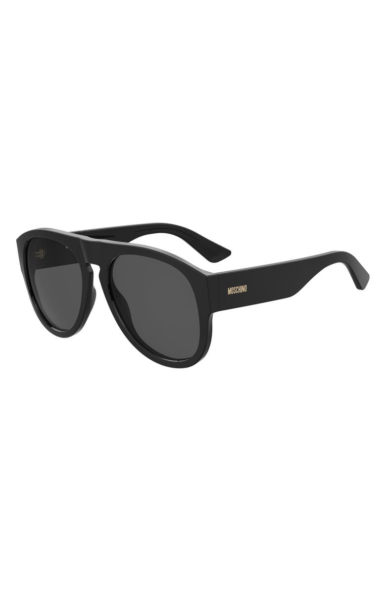 Moschino 58mm Pilot Sunglasses, Alternate, color,