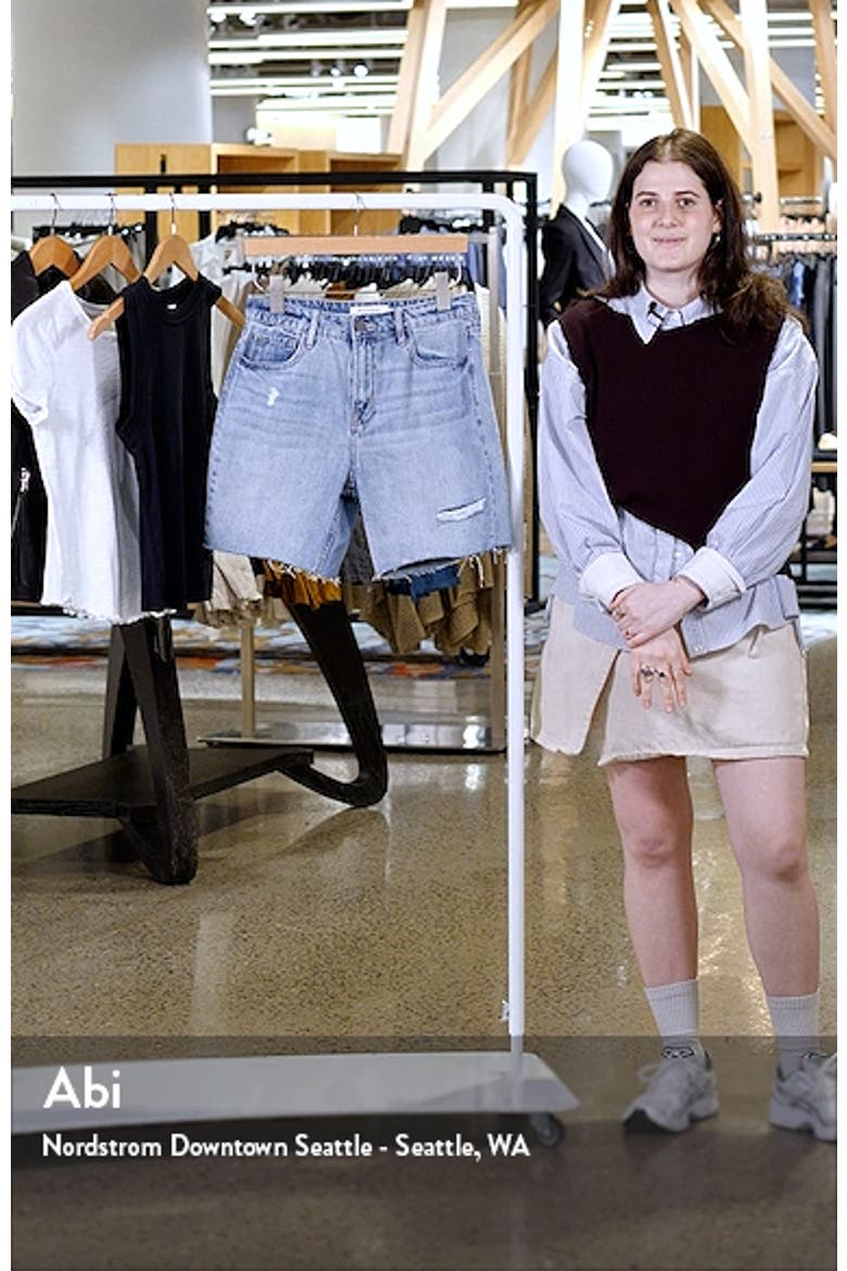 Raw Hem Denim Bermuda Shorts video