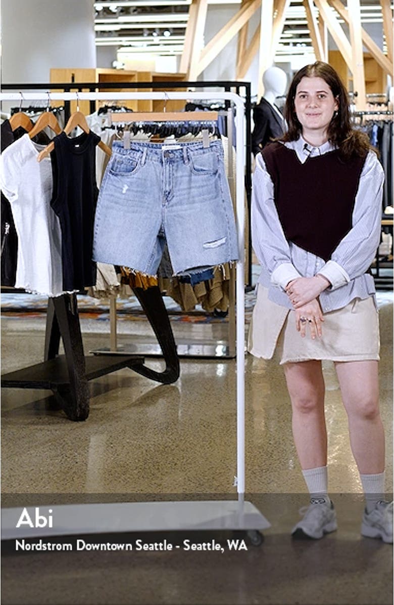 Raw Hem Denim Bermuda Shorts, sales video thumbnail