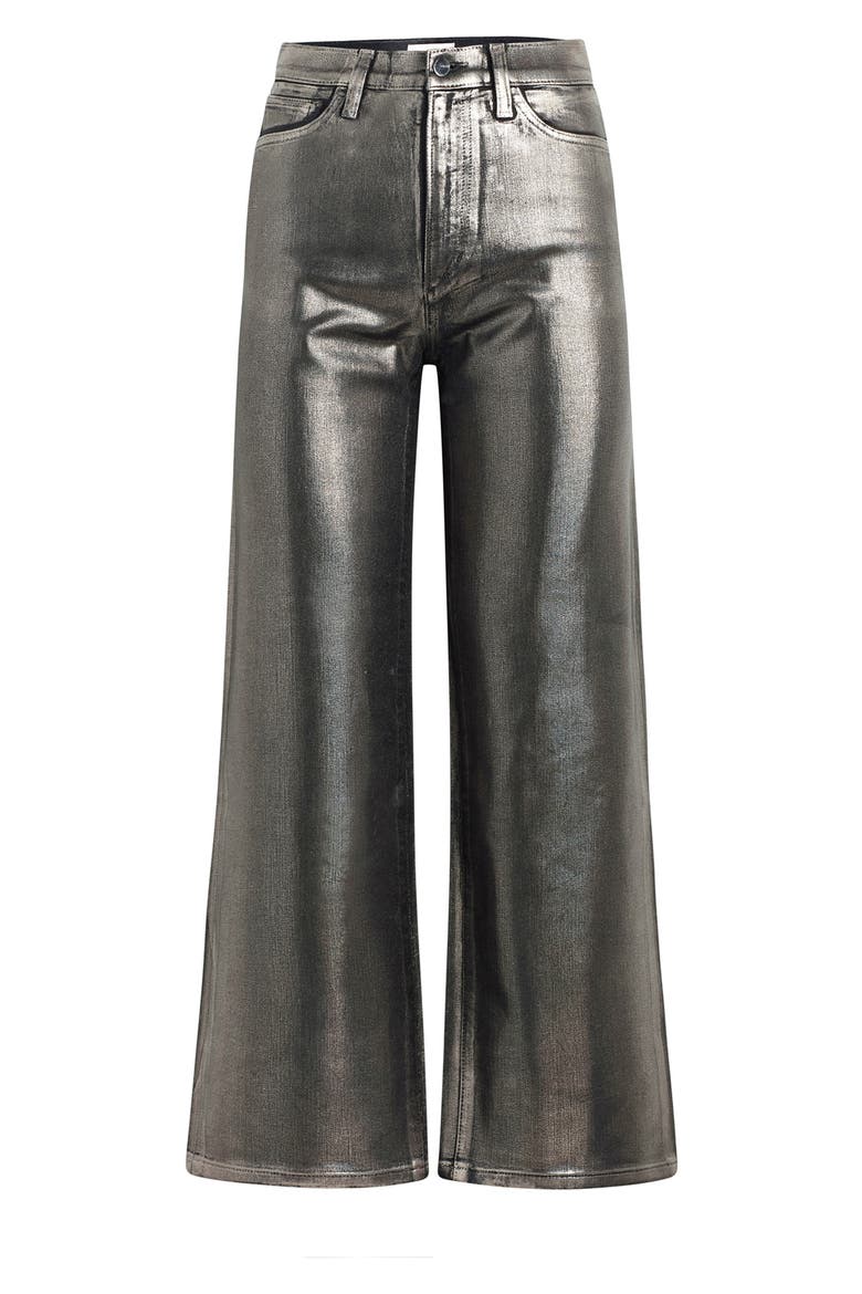 The Blake Cropped Wide Leg Jeans, Alternate, color, PEWTER FOIL