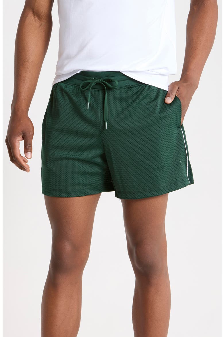 Coolcore Mesh 5-Inch Shorts, Main, color, FOREST NIGHT