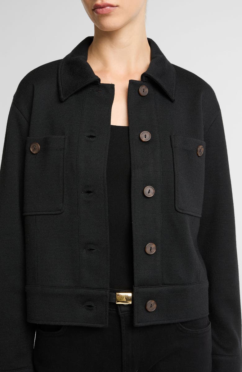 Vince Ponte Knit Jacket, Alternate, color, Black