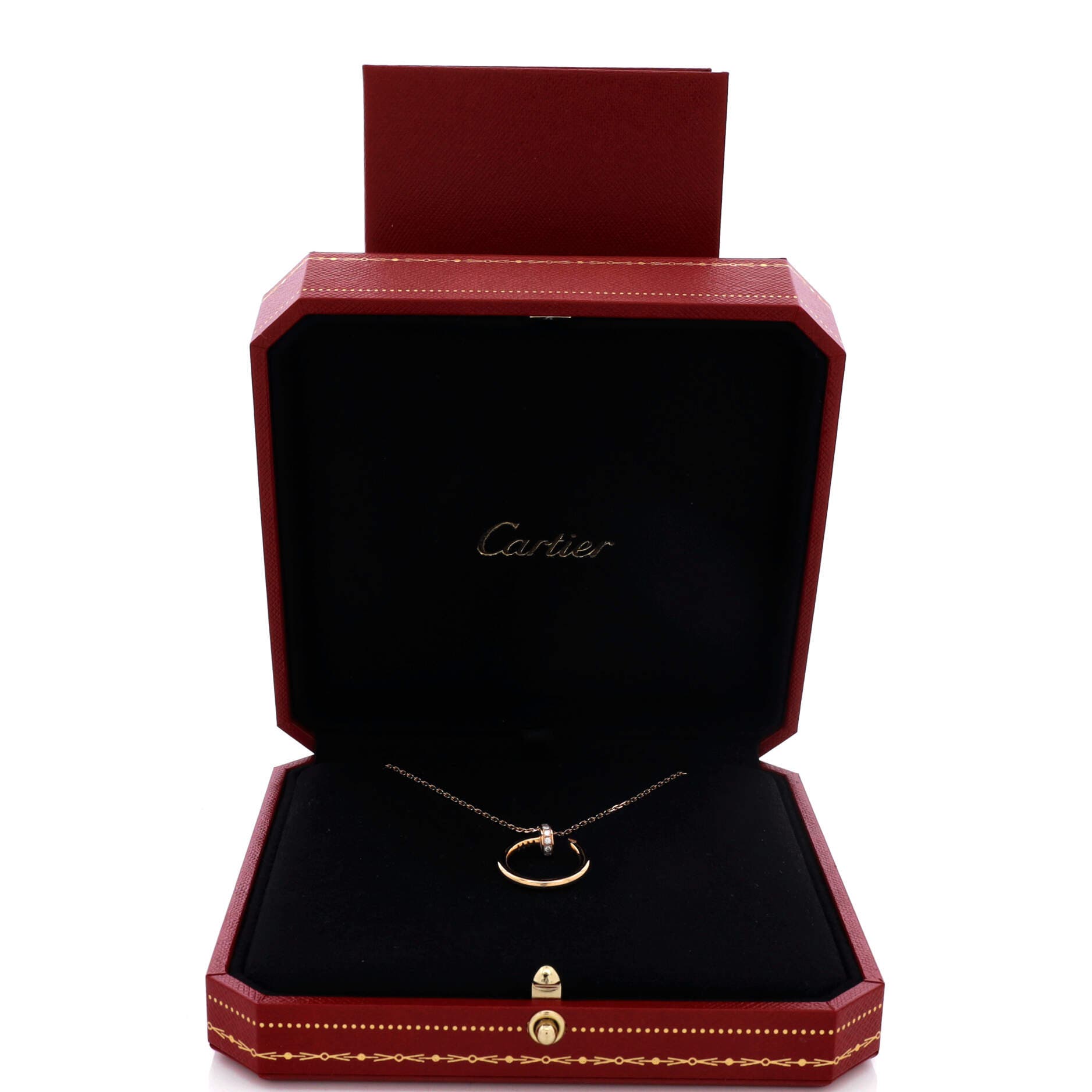 Juste un Clou Pendant Necklace 18K Rose Gold with Diamonds, Alternate, color, Metallic Gold
