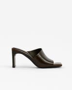 MI/MAI Alba Leather Heeled Mule Sandals