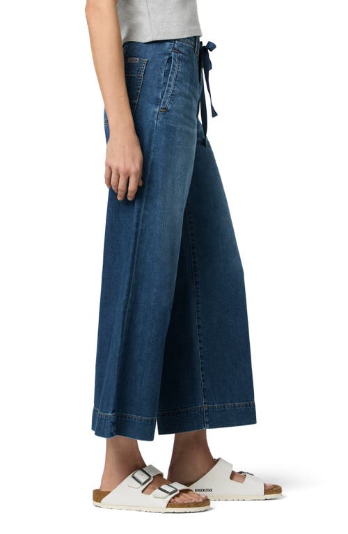 Joe's Tie Front Ankle Wide Leg Jeans In Blue