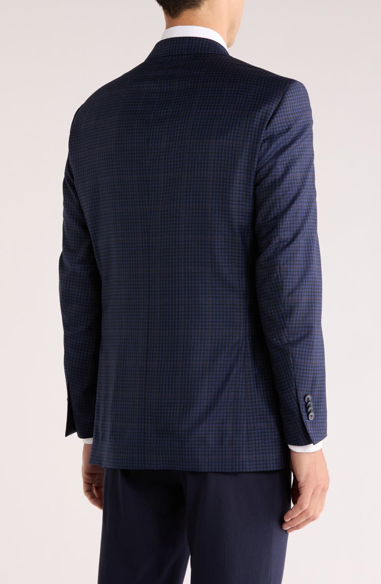Peter Millar Plaid Wool Sport Coat, Alternate, color, Navy