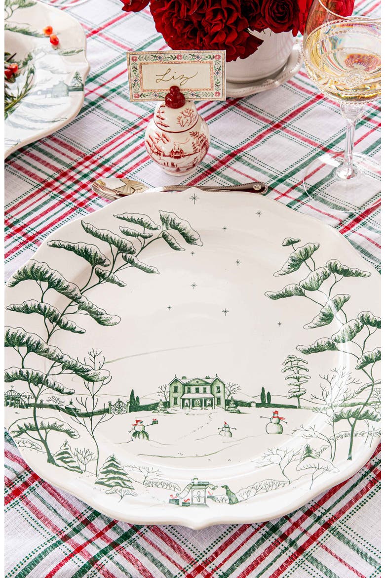 Country Estate Winter Frolic Charger Plate, Alternate, color, EVERGREEN