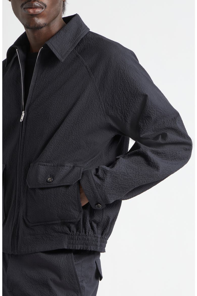 Seersucker Coach's Jacket, Alternate, color, DARK NAVY