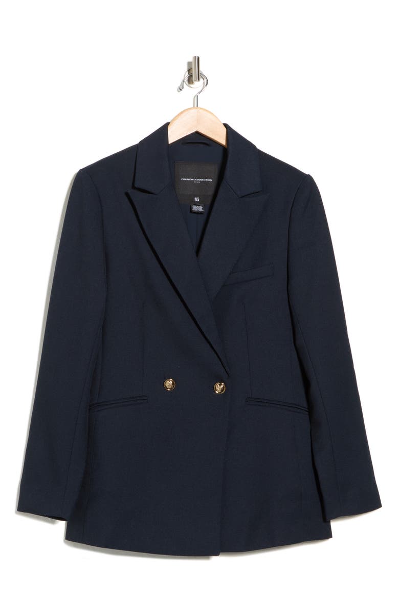 French Connection Florence Twill Blazer, Alternate, color, Marine