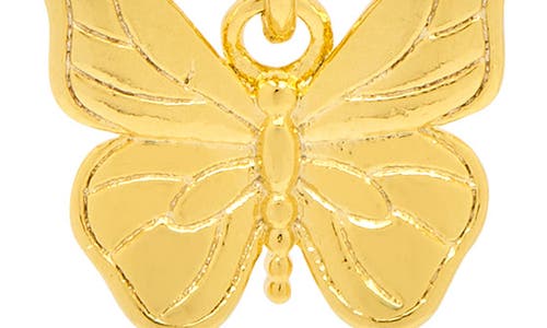 Estella Bartlett Butterfly & Faux Pearl Necklace In Gold