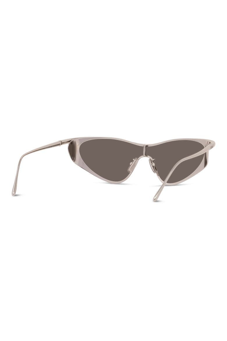 125mm Mask Sunglasses, Alternate, color, SHINY PALLADIUM / SMOKE MIRROR